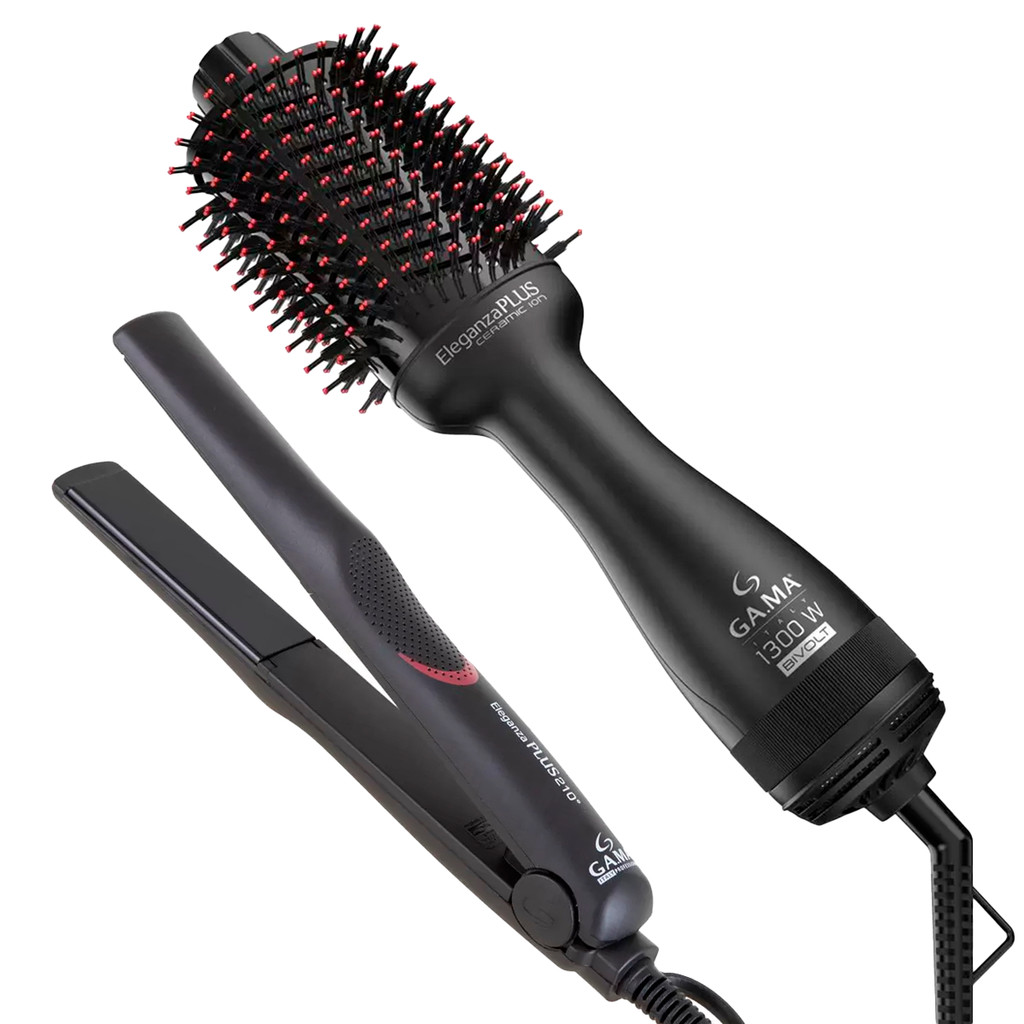 Kit Escova Secadora/Prancha Eleganza Plus Gama Bivolt