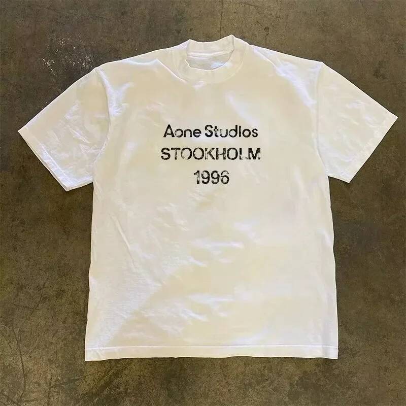 2026 Summer Fashion Trend Luxury Brand Letter Printed  Men's T-Shirt Unisex O-Neck 100% Cotton Short Sleeve Y2k