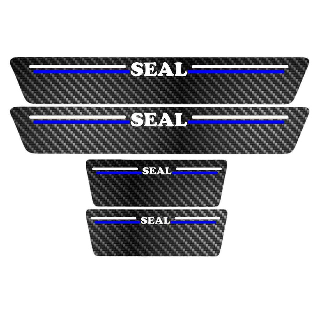 Kit Soleira Protetora Porta Premium Blue Carbono Seal