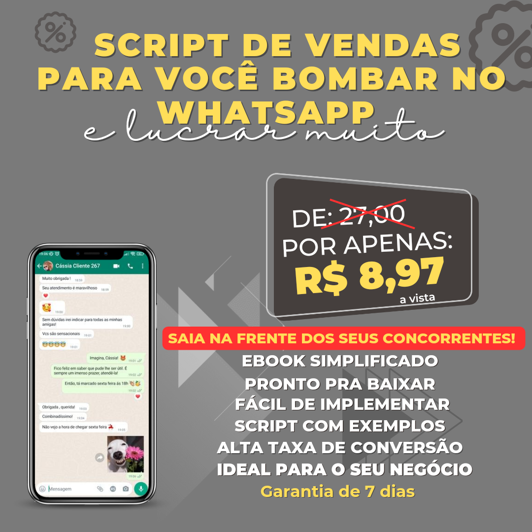 Script de Vendas e Agendamentos Para Você Bombar no WhatsApp