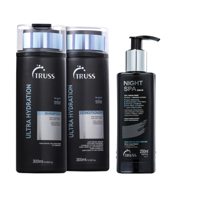 Kit Truss Ultra Hydration Shamp +Cond 300ml+ Night Spa 250ml