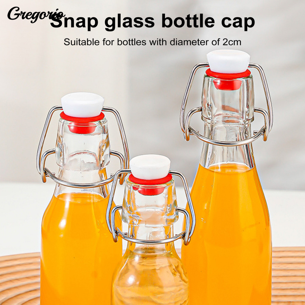 Freshness Seal Caps Bottle Cap Replacement 10pcs Stainless Steel Flip Top Airtight for Home Brewing – Leak-proof Carbo