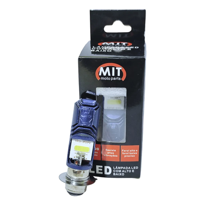 Led Azul Alto E Baixo 2 Lados 12v A 30v Ac Dc H4 H6 Para Moto Transformers Universal