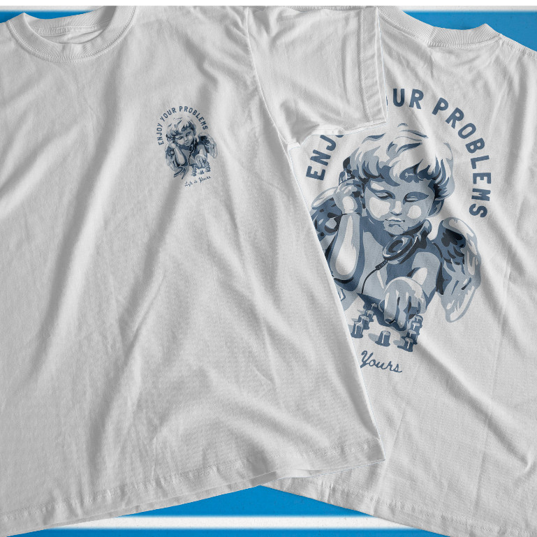 Camiseta Anjinho Enjoy Your Problems Street Wear Style