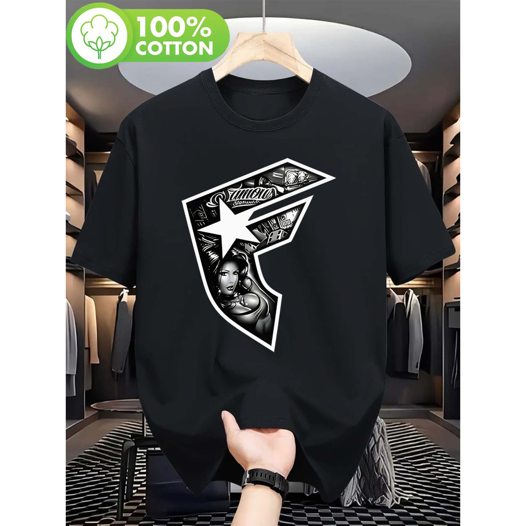 Music.Soul Camiseta Unissex Retro Nostalgic F Graphic Confortável Estilosa Loose Casual