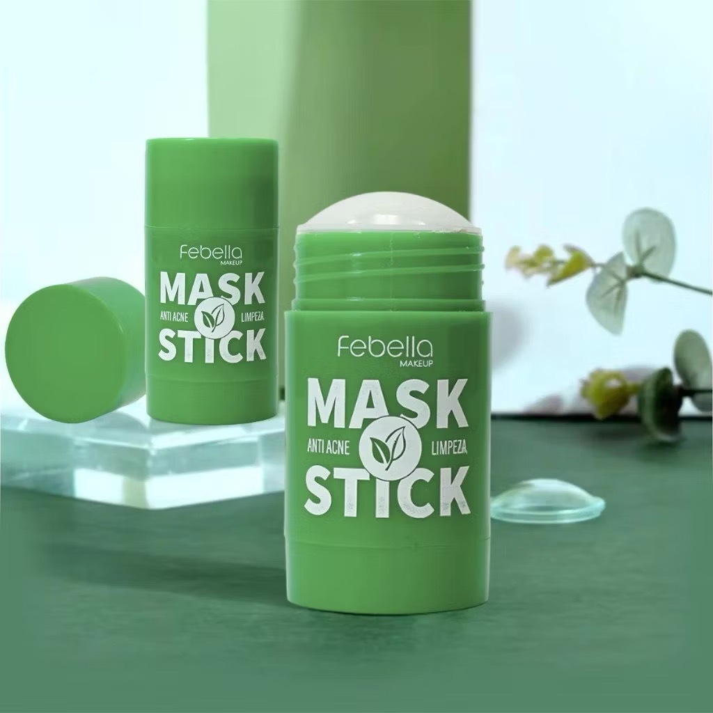 Máscara Chá Verde Remover de Cravos Anti-Acne Hidratante Beleza Pele Facial Clean Face Clareador Mask Stick FEBELLA