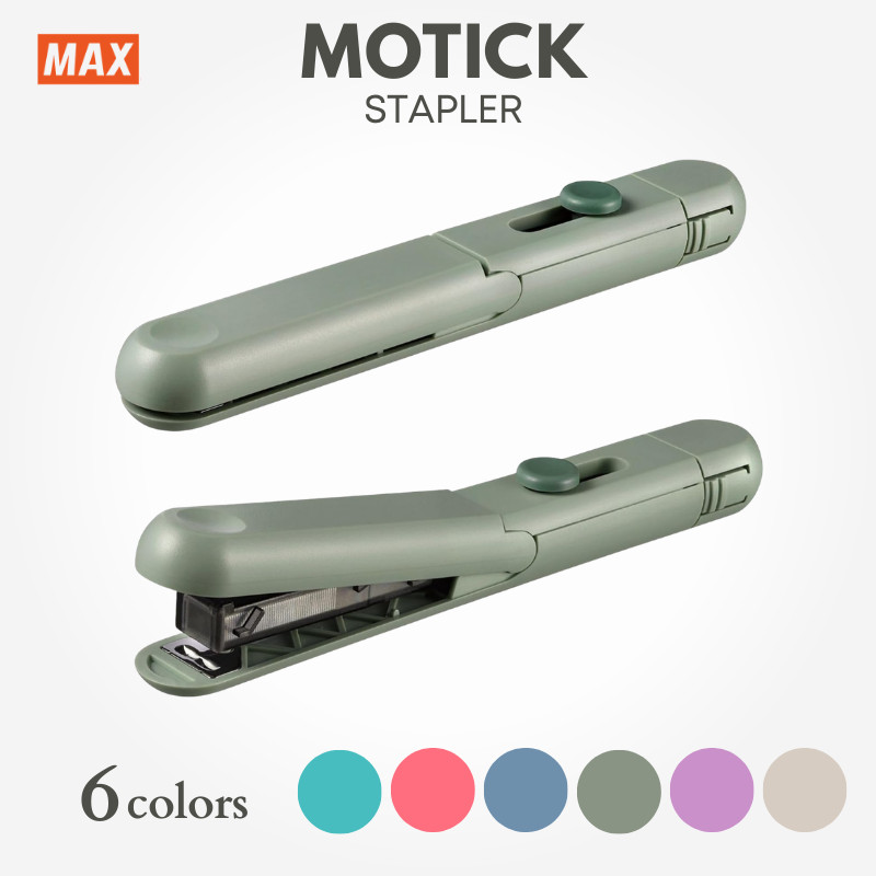 MAX MOTICK Stick-Type Stapler, Various Colors