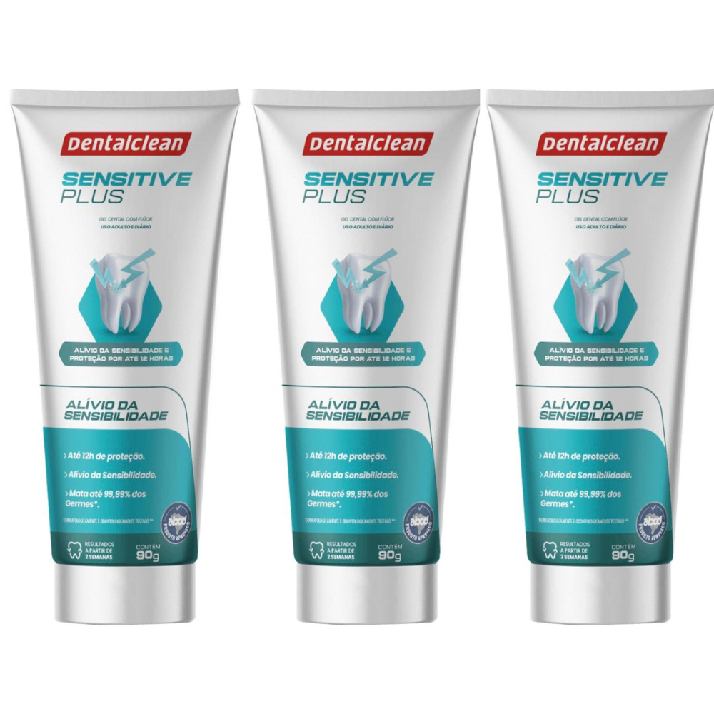 Kit 3 Gel Sensitive Plus Alívio Rápido da Sensibilidade Proteção por até 13h