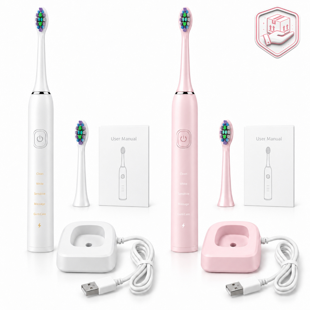 Escova Sônica SN903 35.000 Vibrações 5 Modos Clean White Sensitive Massage Gum Care Timer 2 Min e Carga por Indução 5V3W