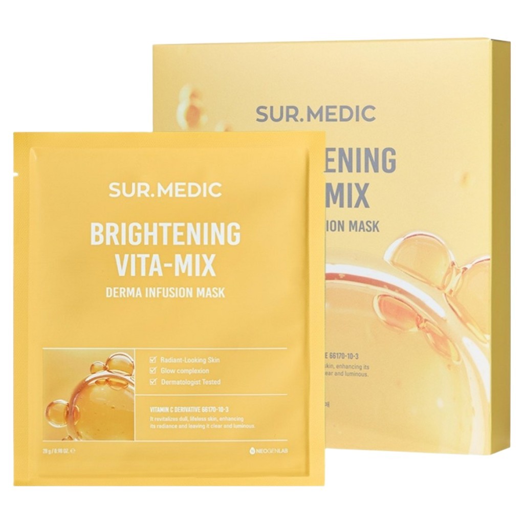 [sur.medic] Máscara Iluminadora Vita-Mix Derma Infusion , 1 Unidade 10 Unidades/Em Folha Coreana Da Daily Pick