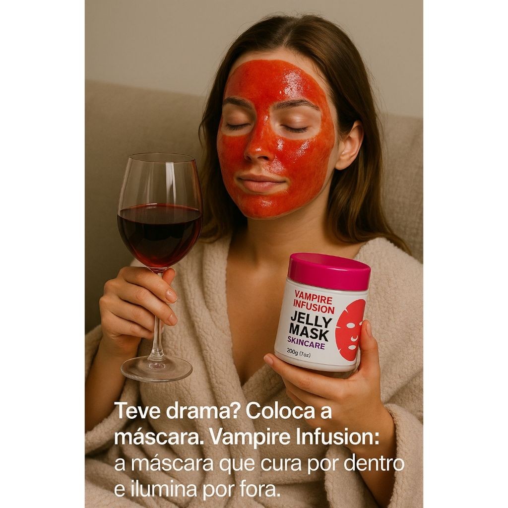 Máscara Vampire Jelly Infusion Hidratação Glow Imediato