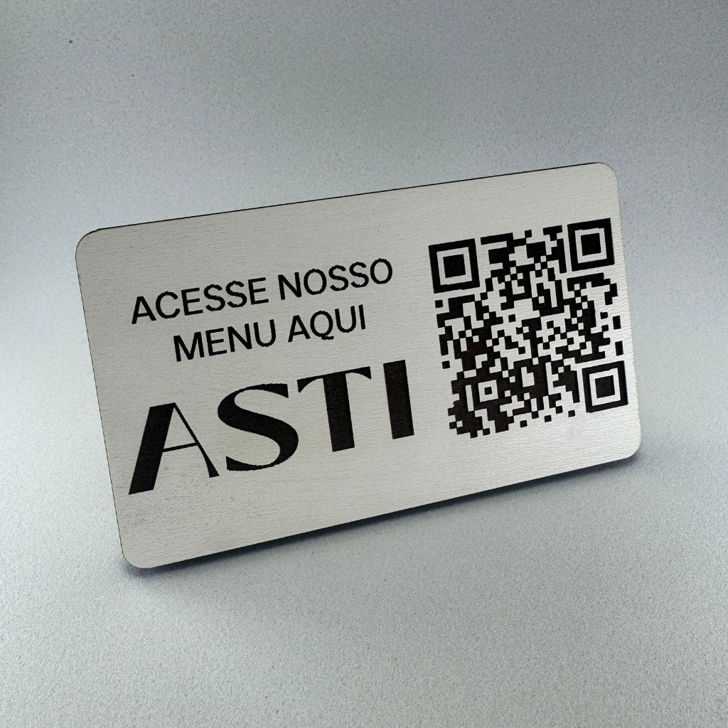 Kit Placa Menu QR Code Digital Personalizada Acesse Nosso Menu Restaurante Lanchonete Empresa