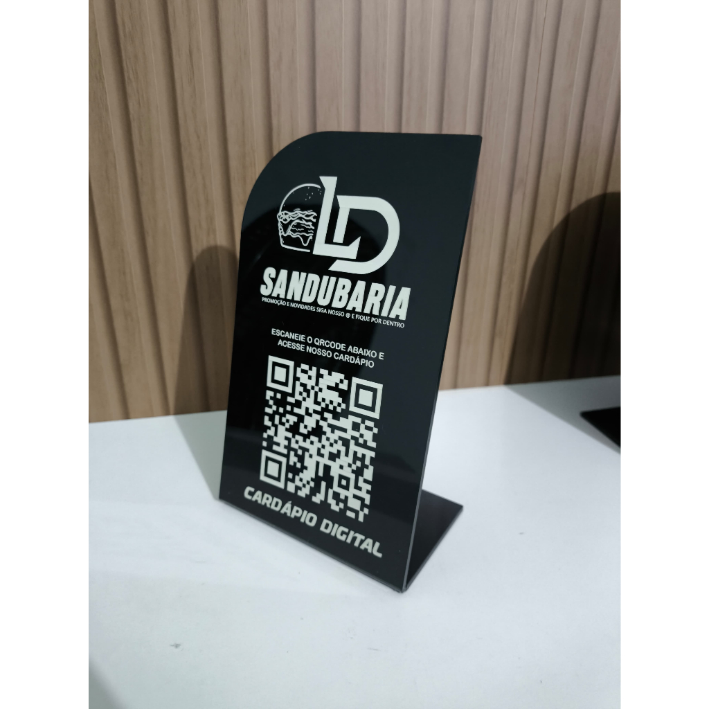 Display para QR Code de Cardápio Digital