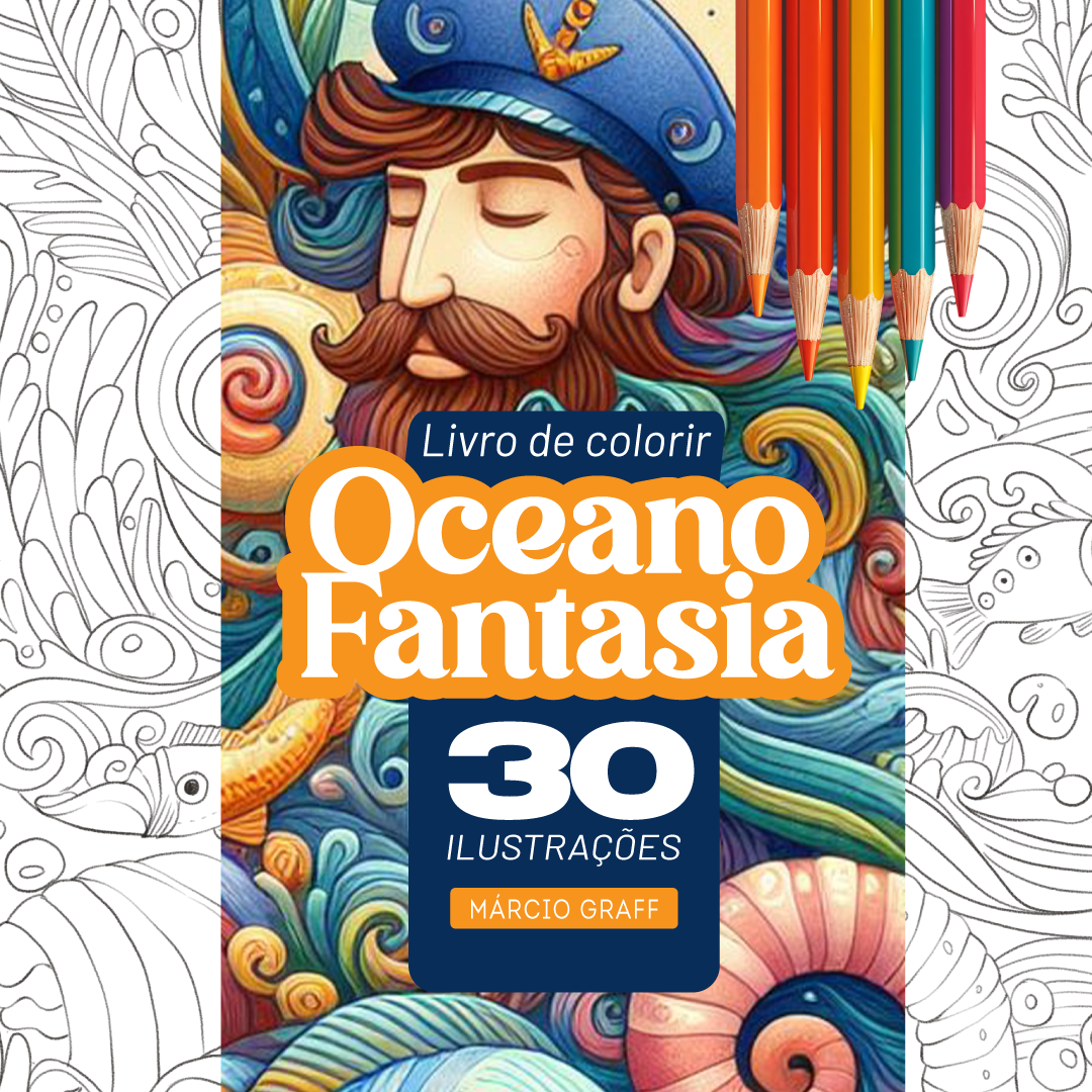 Livro de colorir Oceano Fantasia