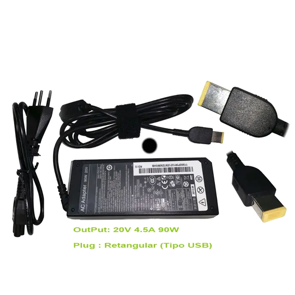 Fonte Carregador Compativel com Lenovo T550 T450 T450s T540p Plug Usb ib430