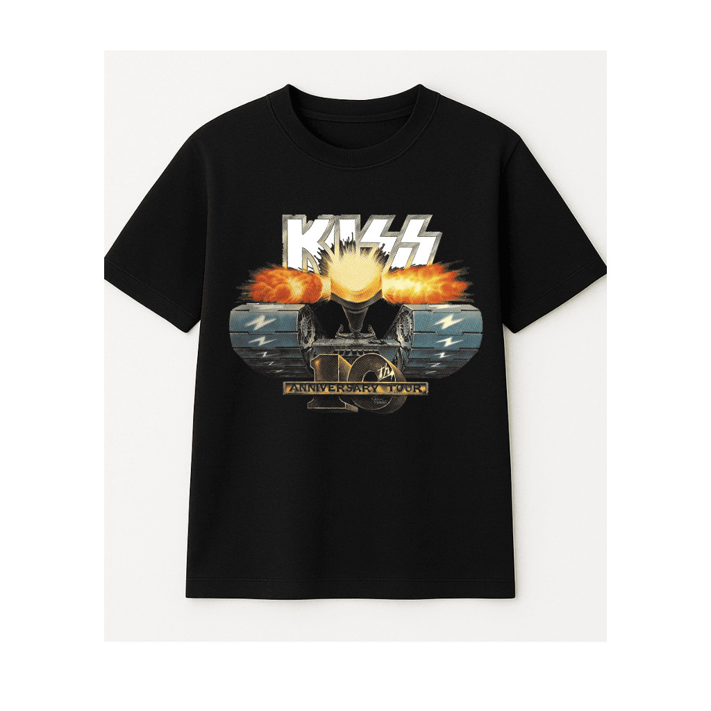 Camiseta Casual Preta Estilo Rock Algodão Modelo: 