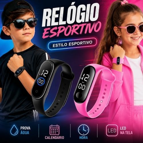 Relógio digital led Esportivo prova água adulto infantil Pulseira M4 colorida sports Watch
