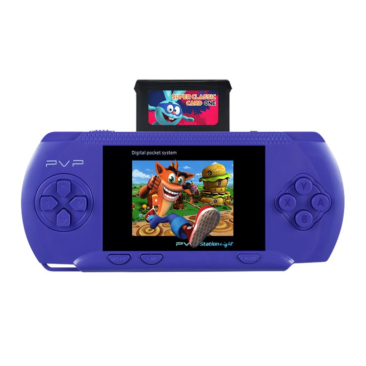 Console de jogos portátil de 2,2 polegadas com slot para cartucho PVP, mini máquina de arcade portátil retrô.