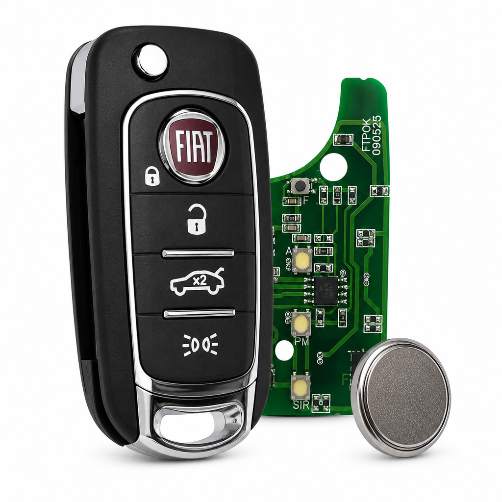 Chave Canivete Fiat Argo 433MHz 4A 4 Botões Completa