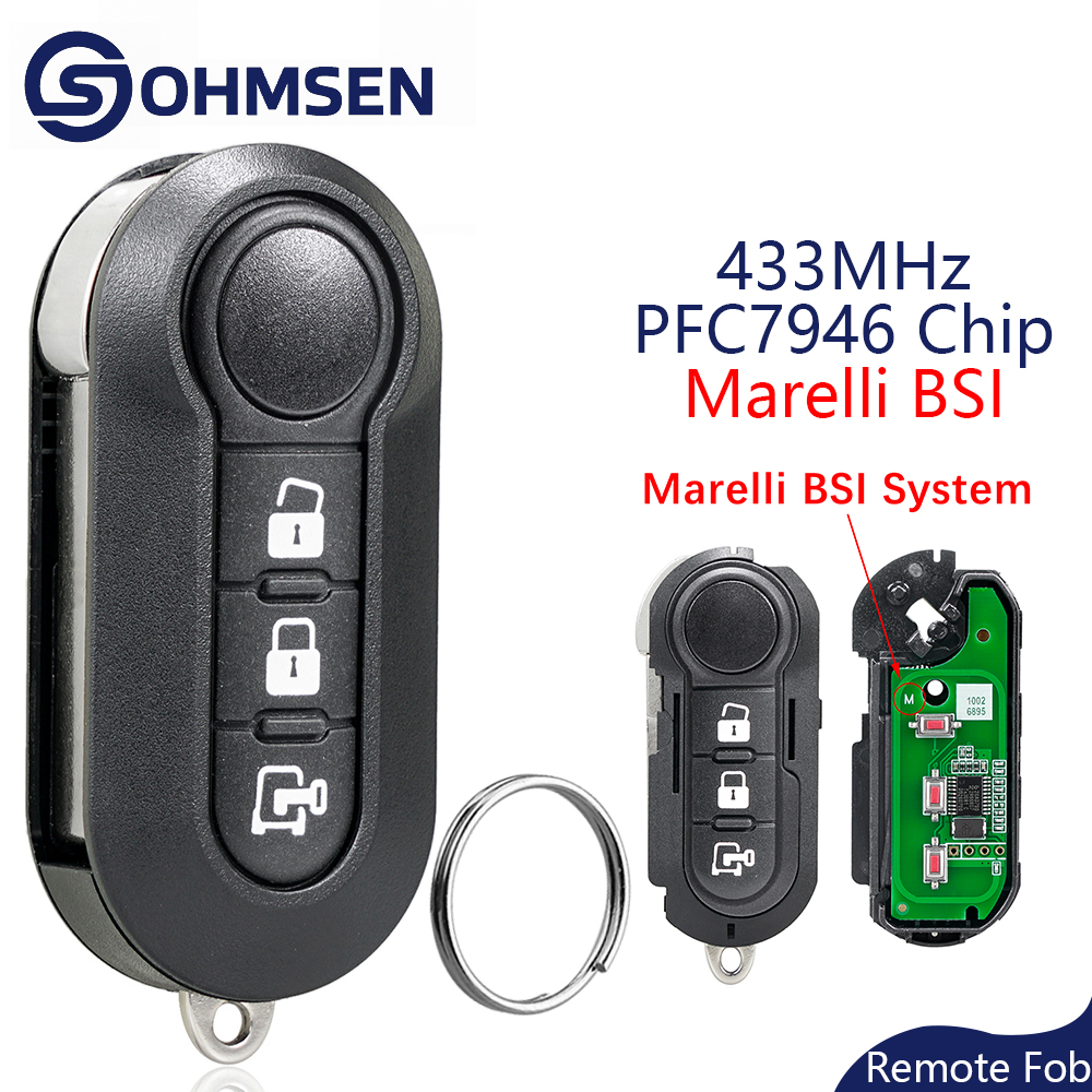 Chave Remota 433Mhz 3 Botões PFC7946 Fiat Ducato Citroen Jumper Peugeot Boxer Iveco Daily 2008-2016 OHMSEN