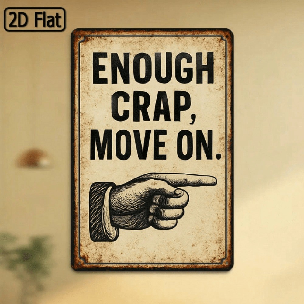 CIFbuy Keep Going Thumbs Up Decoração De Parede Com Placa De Metal Vintage