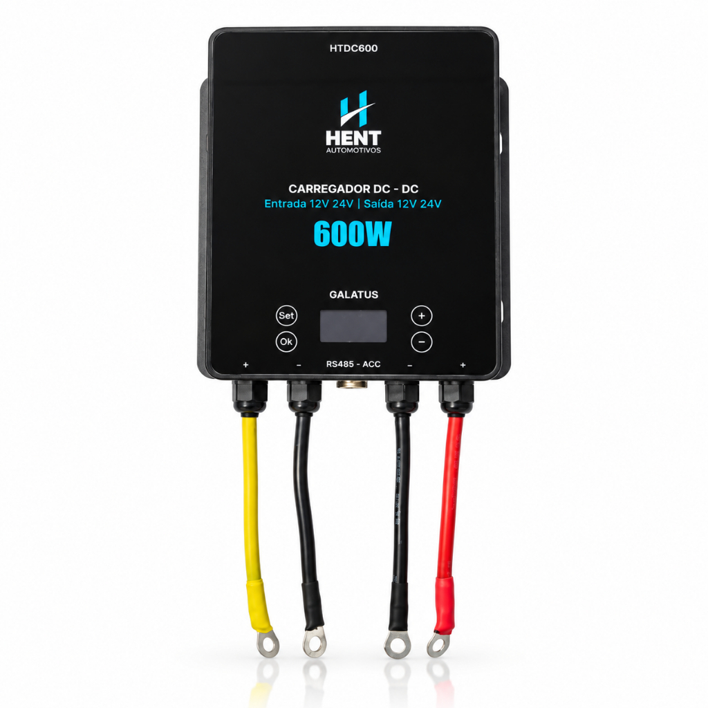 Carregador DCDC bateria litio,motorhome,barco carga ajustável 12/24V LiFePO4 600w