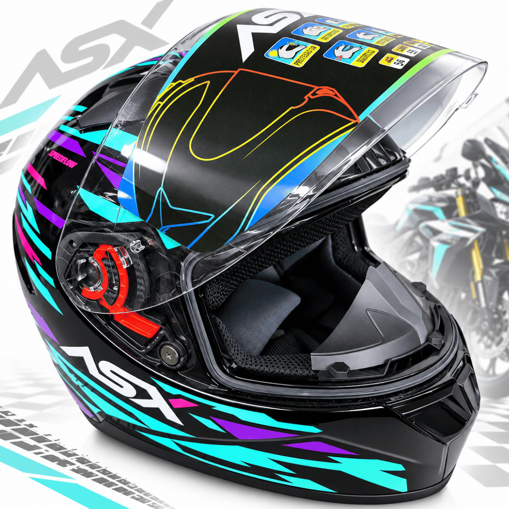 Capacete ASX City Arrow Fechado Original Moto