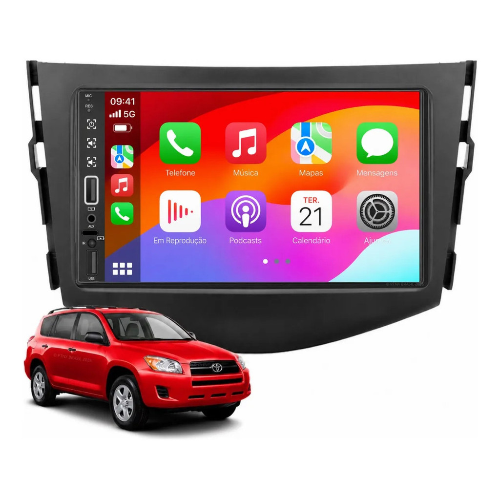 Central Multimídia Toyota Rav4 2006 À 2012 Pro Max Android Auto Apple CarPlay Sem Fio