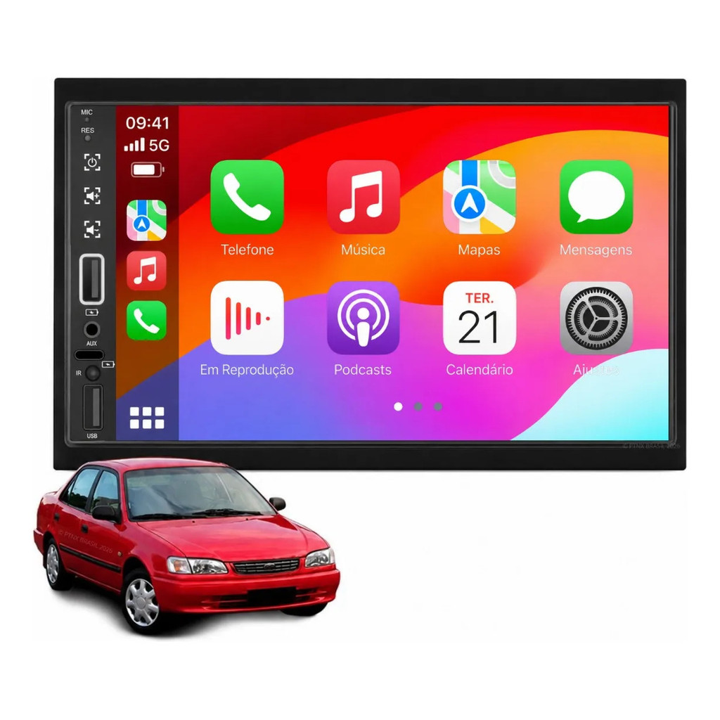 Central Multimídia Toyota Corolla 1998 À 2002 Pro Max Android Auto Apple CarPlay Sem Fio