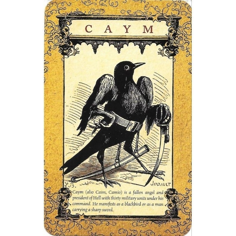 Quadro Demon Caym Goetia Placa Decorativa MDF tamanho A4 28x20 Envio Imediato