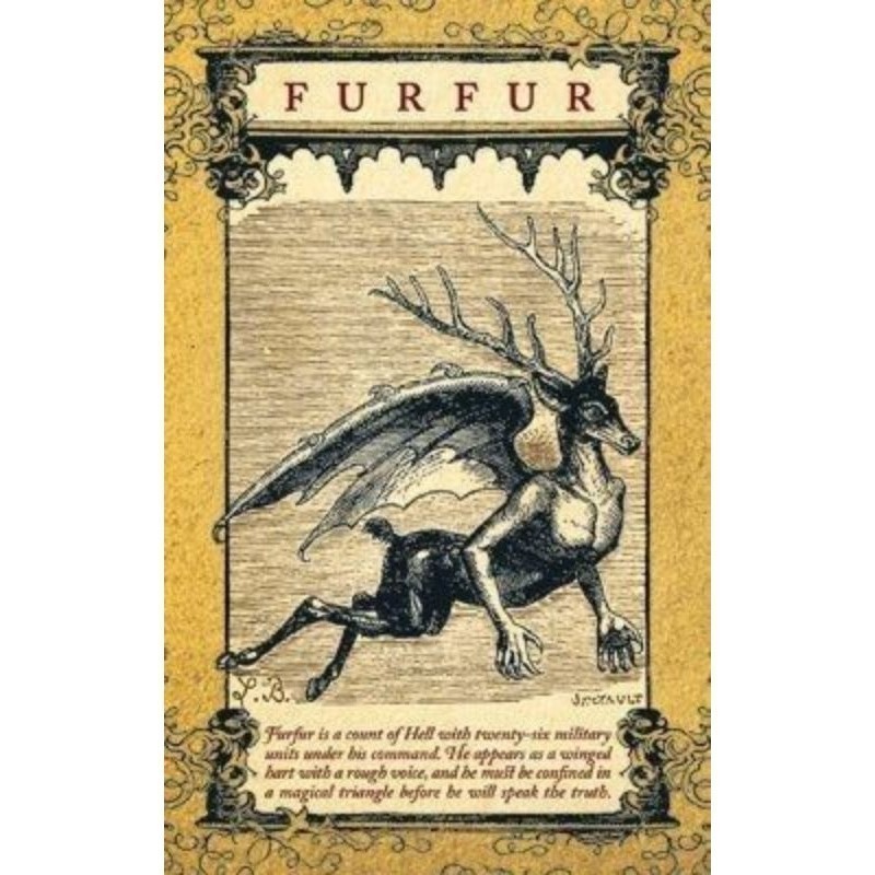 Quadro Demon FurFur Goetia Placa Decorativa MDF tamanho A4 28x20 Envio Imediato