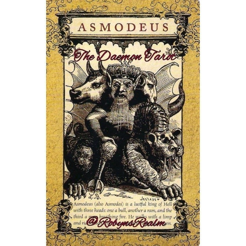 Quadro Decorativo Asmodeus Demon Goetia Placa Decorativa MDF tamanho A4 28x20 Envio Imediato
