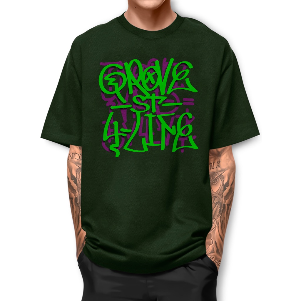 Camiseta GROVE ST PRINT Camisa Estampada Street 100% Algodão