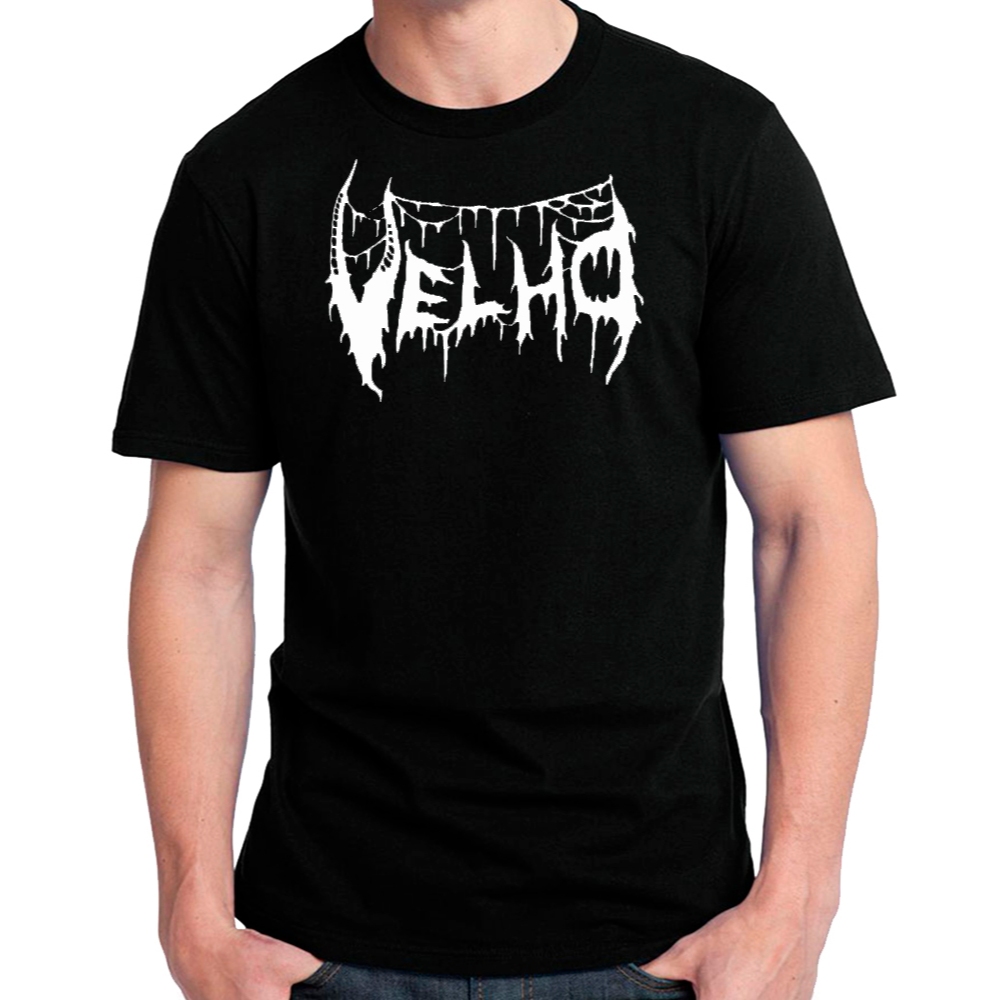 VELHO LOGO - camiseta, babylook, regata, manga longa também disponível em tecido branco e vermelho