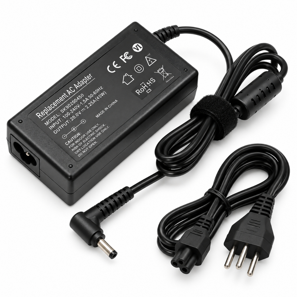 Carregador para Notebook Fonte Lenovo 20v 2.25a 4.0x1.7mm Compatível com Ideapad 100 100-14IBD N21 Series Yoga 710 Flex