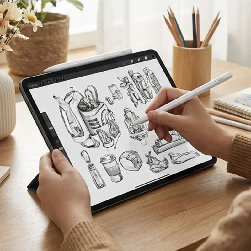 Caneta Pencil Stylus Touchscreen iPad Mini De 5a 6a Geração 5ª 6ª Universal Capacitiva iOS iPad iPhone