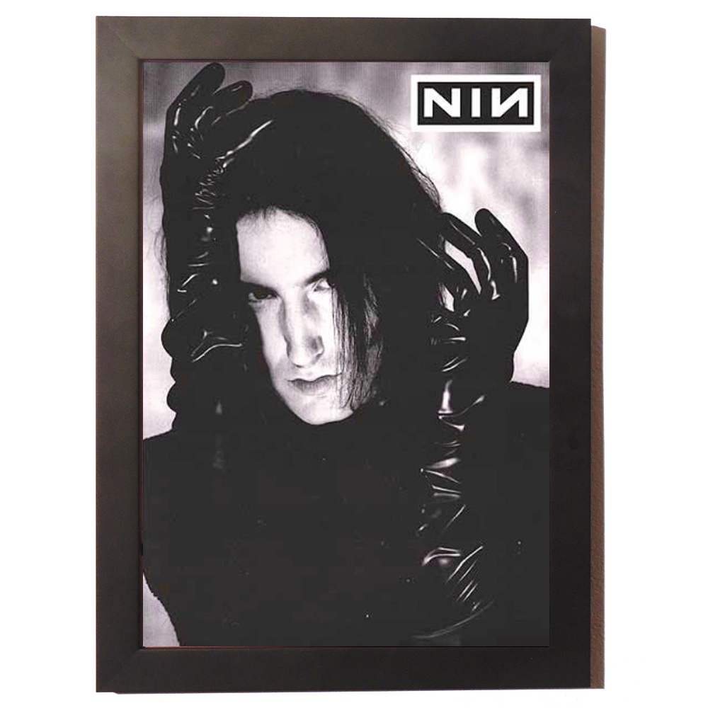 Quadro Decorativo Poster com moldura banda Nine Inch Nails Rock and Roll