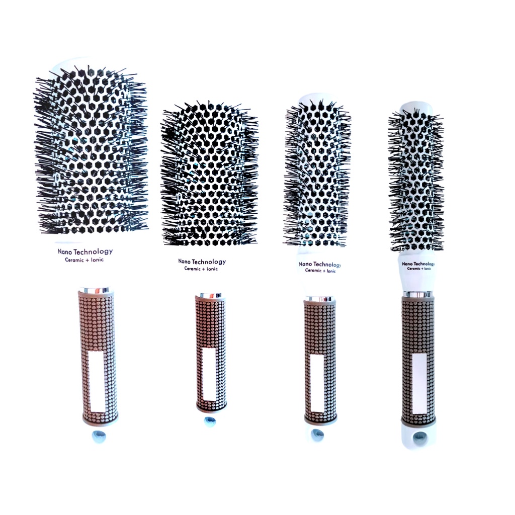 kit 4 Escovas Redonda De Cabelo Ionic Térmica