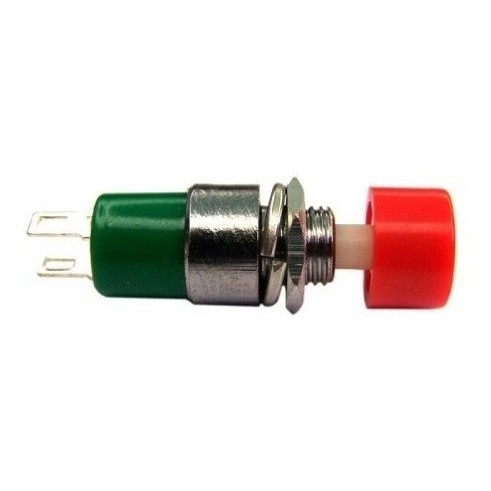 Kit 5 Peças Chave Push Button Ds-323 Na Sem Trava Vermelha