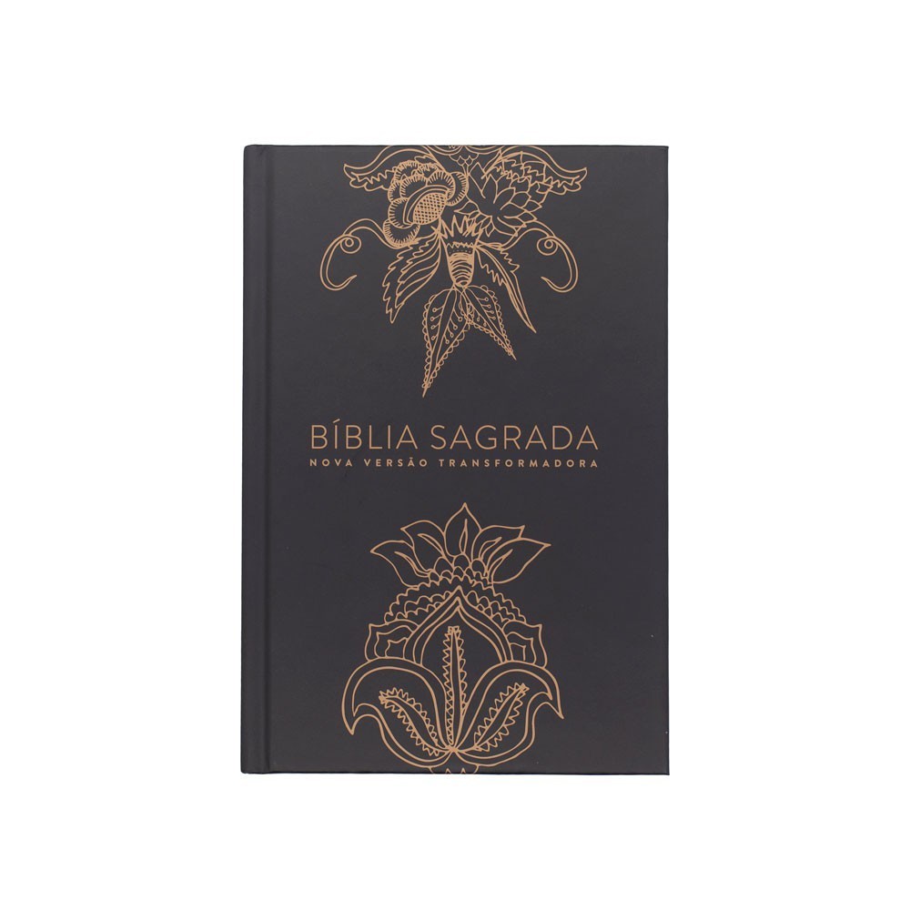 Bíblia Sagrada | Indian Flowers Dourada | N V T | Capa Dura | Letra Normal | Cor Marrom