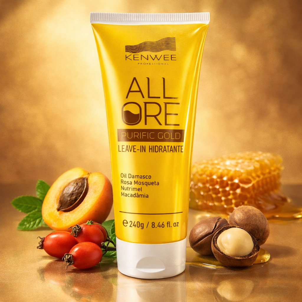 Leave-in Hidratante All Ore Purific Gold Kenwee Nutrimel E Macadâmia 240g