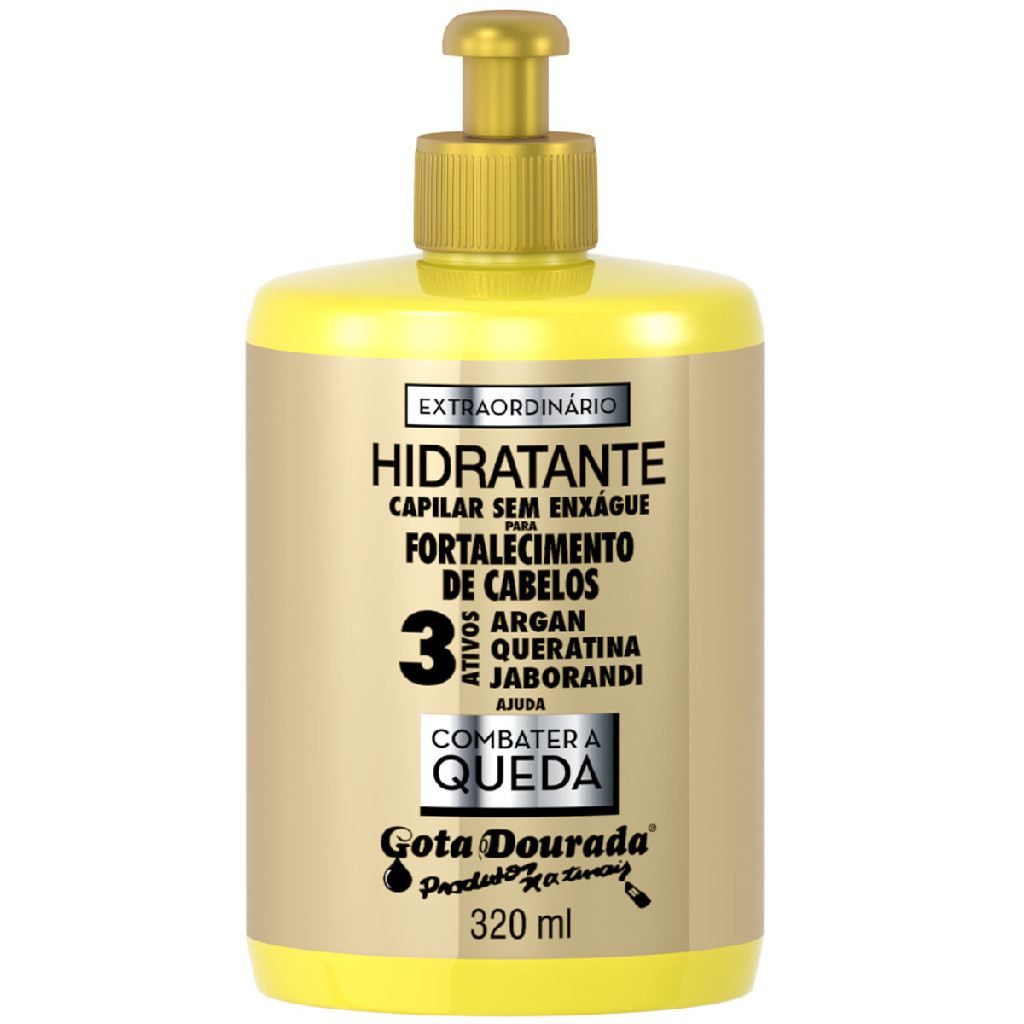 Gota Dourada Creme Leave-In Hidratante Extraordinário Combate Queda 320ml