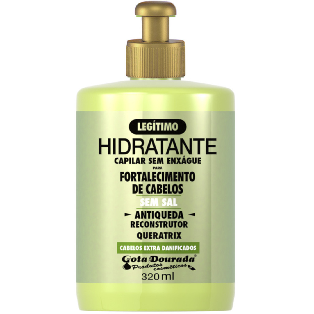 Gota Dourada Creme Leave-In Hidratante Tratamento Antiqueda 320ml