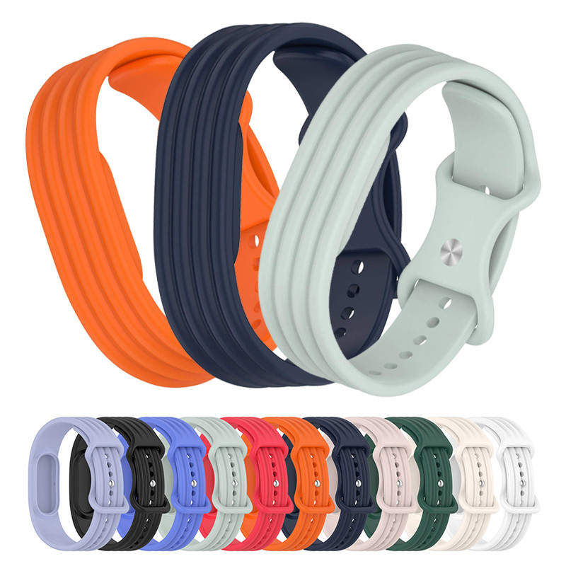 Pulseira De Silicone Esportiva Macia Para Google Fitbit Air Rubber Band Fitness Tracker Respirável À Prova D'água Cinto