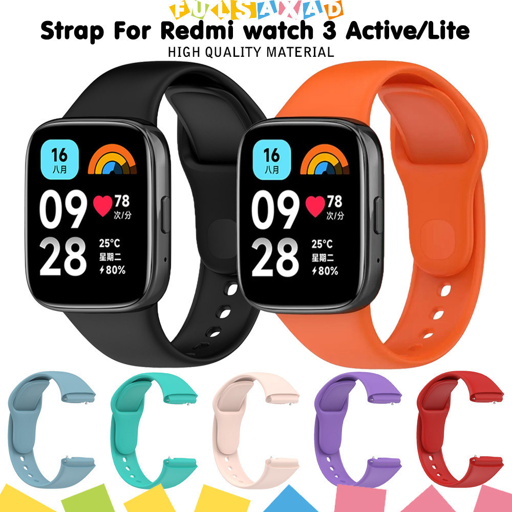 Pulseira De Silicone Para Relógio Smartwatch Redmi Watch 3 Active Acessórios De Strap Rubber Para Mi Watch 3 Lite