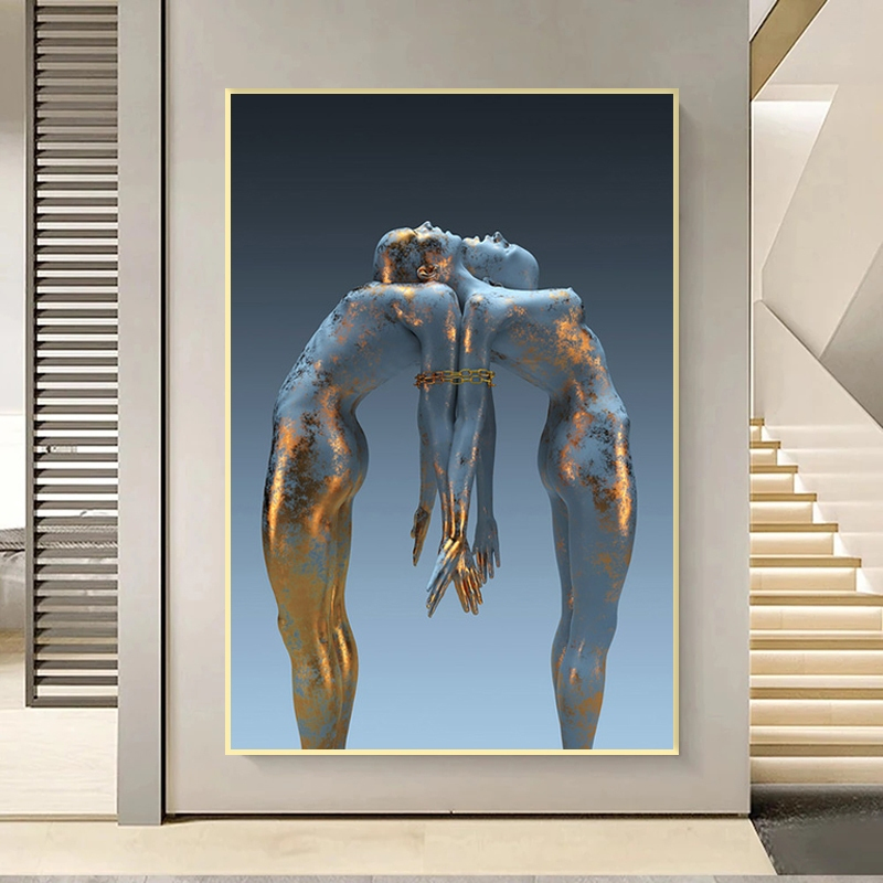 Quadro decorativo mdf 70x50 alta qualidade 4k humanos poses arte