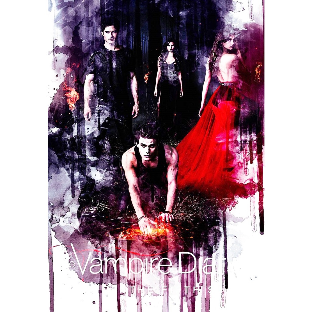 Adesivo  -  The Vampire Diaries   -  Art Decora  - 33 Cm X 48 Cm