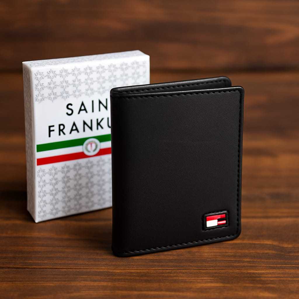 Carteira Slim Com Chaveiro De Brinde Masculina Feminina Saint Franklin Com Caixa Prenseteavel