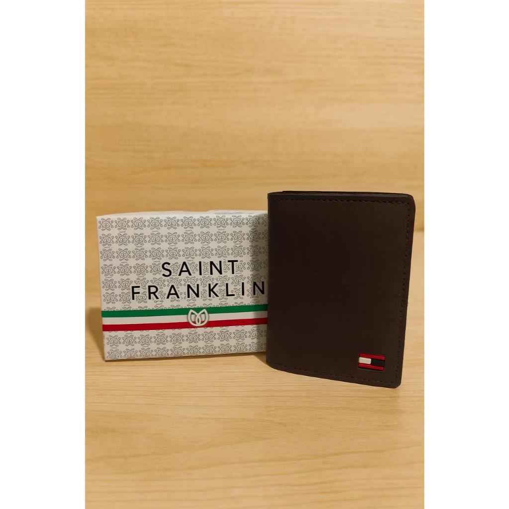 Carteira Slim Saint Franklin Compacta Mais Chaveiro De Brinde Masculina Feminina