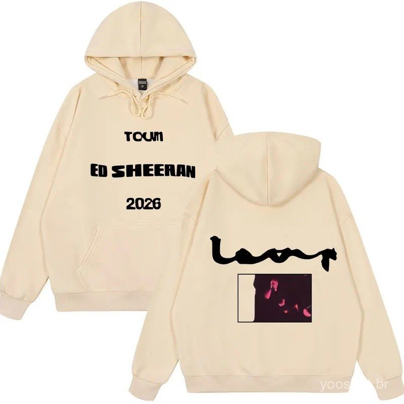 Ed Sheeran Loop Tour 2026 Vintage Print Hoodie Men Women Fashion Pullover Long-sleeved Loose Casual Gothic Style Sweatsh